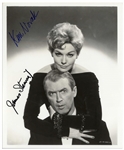 Jimmy Stewart and Kim Novak Signed 8'' x 10'' Photo From ''Vertigo''